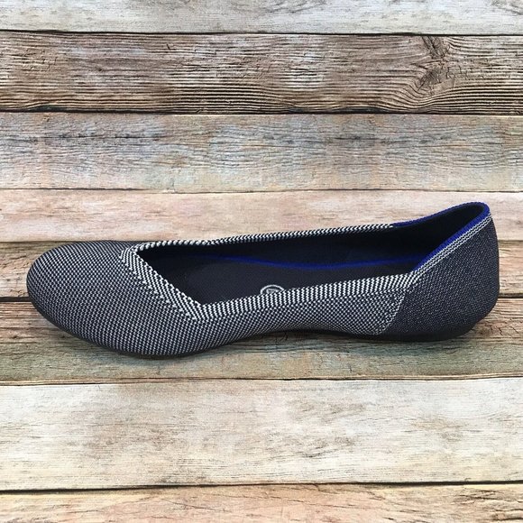 Rothys Size 9.5 The Flat Retired Birdseye Herringbone Round Toe Ballet Flat - Picture 6 of 10